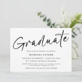 モダンシンプル白黒写真卒業 案内状 (スタンド正面)