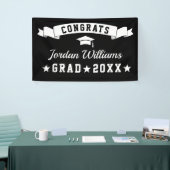 モダンシンプル白黒卒業パーティー2024 横断幕 (トレードショー)