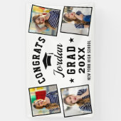 モダンシンプル白黒卒業パーティー4 PHOTO 横断幕 (縦)