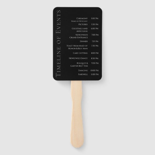 モダンシンプル白黒結婚の – ハンドファン (裏面)