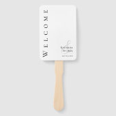 モダンシンプル白黒結婚の – ハンドファン (正面)