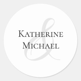 モダンシンプル白黒結婚の –  ラウンドシール