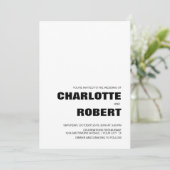 モダンシンプル白黒結婚ズ 招待状 (スタンド正面)