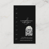 モダンシンプル白黒結婚登録簿 名刺 (正面)