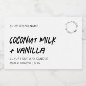 モダンシンプル白黒防水製品ラベル フードラベル (シングルラベル)