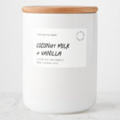 モダンシンプル白黒防水製品ラベル フードラベル (正面)