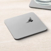 モダンシンプル白黒飛んでいる鳩 コースター (左側)