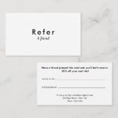 モダンシンプル白黒 紹介カード (正面/裏面)