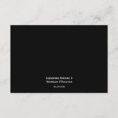 モダンシンプル白黒QRコードの結婚詳細 エンクロージャーカード (裏面)