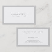 モダンシンプル白&ライトグレー 名刺 (正面/裏面)