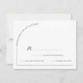 モダンシンプル白 出欠カード (正面)