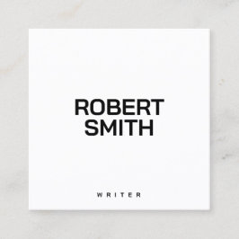 モダンシンプル白・黒の名刺 スクエア名刺