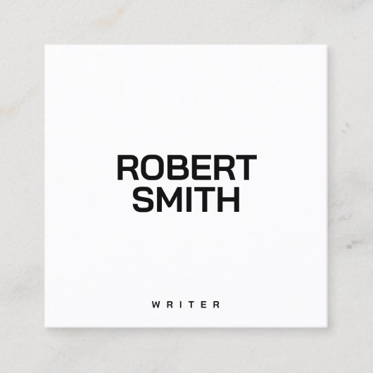 モダンシンプル白・黒の名刺 スクエア名刺 (正面)