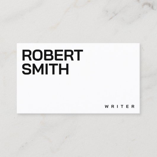 モダンシンプル白・黒の名刺 名刺 (正面)