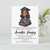 モダンシンプル看護ピン式卒業式招待状 招待状 (スタンド正面)