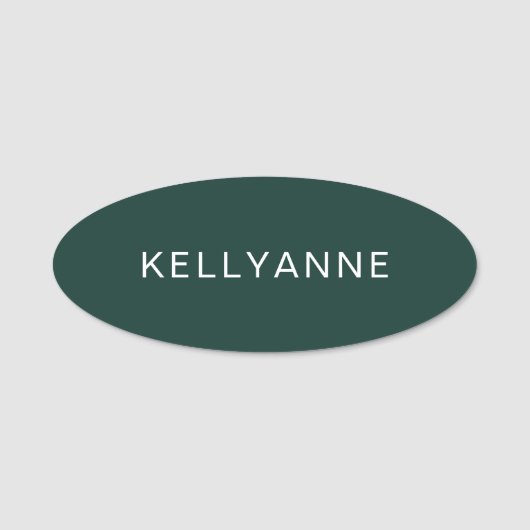 モダンシンプル社員緑磁気 名札 (正面)