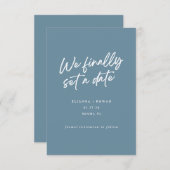 モダンシンプル私たちついに結婚日を設定 セーブザデート (正面/裏面)