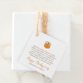 モダンシンプル秋かぼちゃ感謝祭 フェイバータグ (インサイチュ)