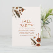 モダンシンプル秋のパーティ招待状 招待状 (スタンド正面)