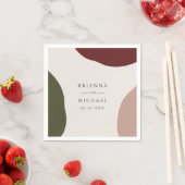 モダンシンプル秋の色結婚ズ スタンダードカクテルナプキン (インサイチュ)