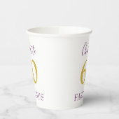 モダンシンプル第60回バースデーパーティパーソナライズされた 紙コップ (左)