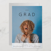 モダンシンプル糖 |大学の写真2 案内状 (正面/裏面)