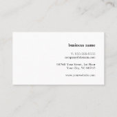 モダンシンプル紙はっきりしたブルーコンサルタント 名刺 (裏面)