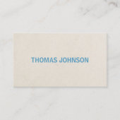 モダンシンプル紙はっきりしたブルーコンサルタント 名刺 (正面)