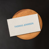 モダンシンプル紙はっきりしたブルーコンサルタント 名刺