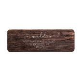 モダンシンプル素朴スクリプパーソナライズされたト・アドレス ラベル (正面)