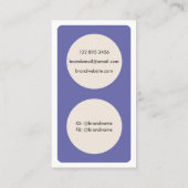 モダンシンプル紫クリームミニマリスト 名刺 (裏面)