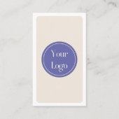 モダンシンプル紫クリームミニマリスト 名刺 (正面)