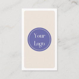 モダンシンプル紫クリームミニマリスト 名刺