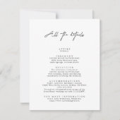 モダンシンプル結婚のエンクロージャ・カード 招待状 (正面)