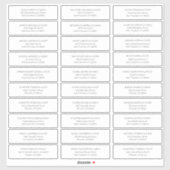モダンシンプル結婚のゲスト名アドレス シール (シート)