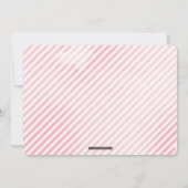 モダンシンプル結婚のミニマルピンク 招待状 (裏面)