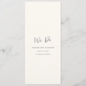 モダンシンプル結婚アイボリー メニュー (裏面)