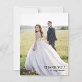 モダンシンプル結婚エレガントScriptのサンキューカード サンキューカード (正面)