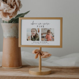 モダンシンプル結婚ベビー写真表の番号