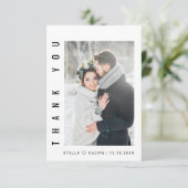 モダンシンプル結婚写真 サンキューカード (スタンド正面)