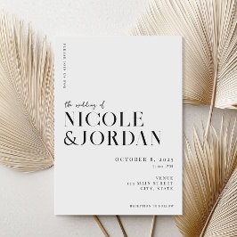 モダンシンプル結婚式招待状 招待状