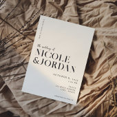 モダンシンプル結婚式招待状 招待状