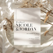 モダンシンプル結婚式招待状 招待状