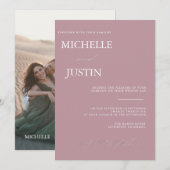 モダンシンプル結婚式招待状 招待状 (正面/裏面)