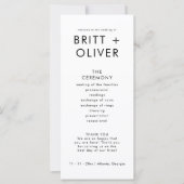 モダンシンプル結婚式 プログラムイベント (正面)