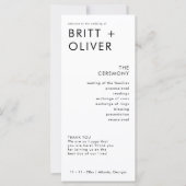 モダンシンプル結婚式 プログラムイベント (正面)