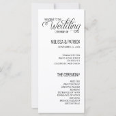 モダンシンプル結婚式 プログラム (正面)