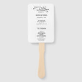 モダンシンプル結婚式 プログラム ハンドファン (正面)