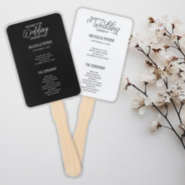 モダンシンプル結婚式 プログラム ハンドファン