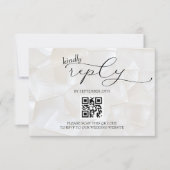 モダンシンプル結婚式QR 出欠カード (正面)